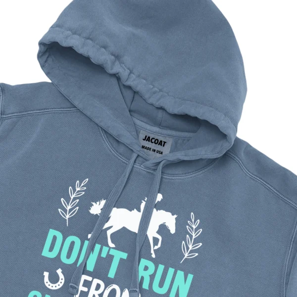 Don't Run From Challenges Jump Over Them Unisex Comfort Colors Hooded Sweatshirt