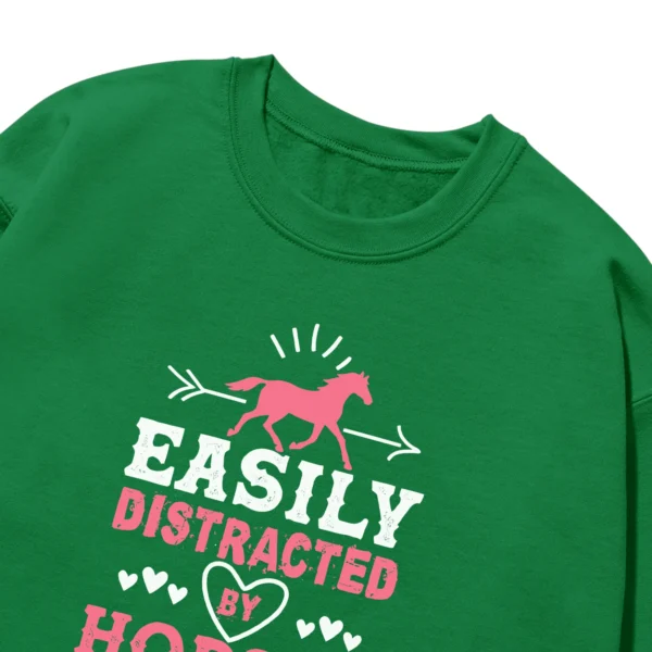 Easily Distracter By Horse Unisex Sweatshirt