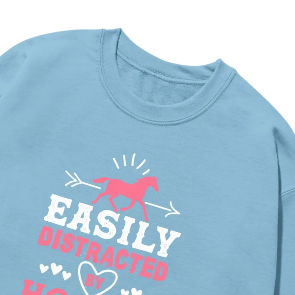 Easily Distracter By Horse Unisex Sweatshirt