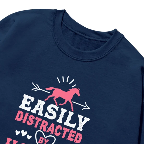 Easily Distracter By Horse Unisex Sweatshirt