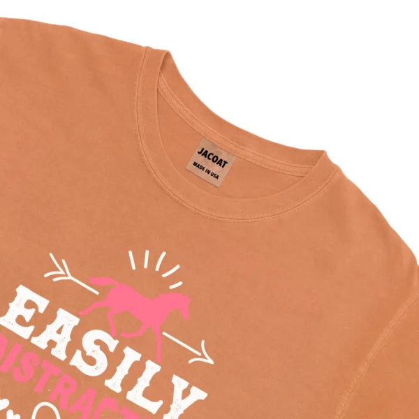 Easily Distracter By Horse Unisex Comfort Colors T-shirts