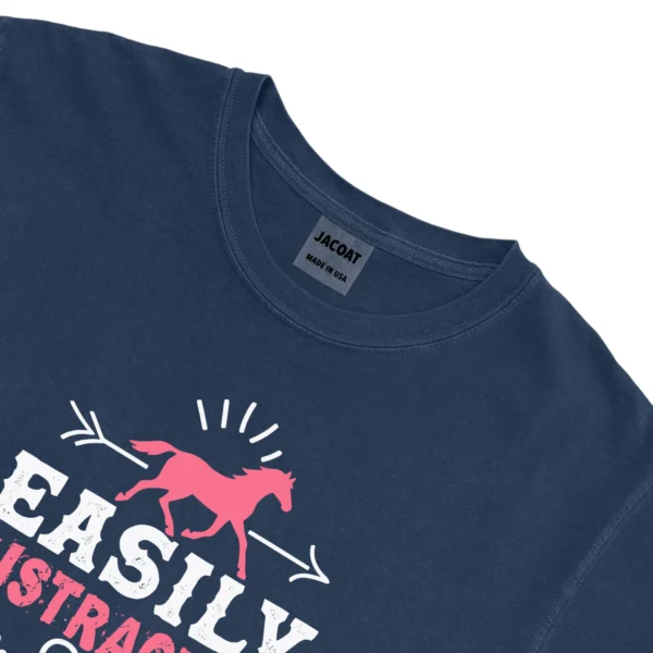 Easily Distracter By Horse Unisex Comfort Colors T-shirts
