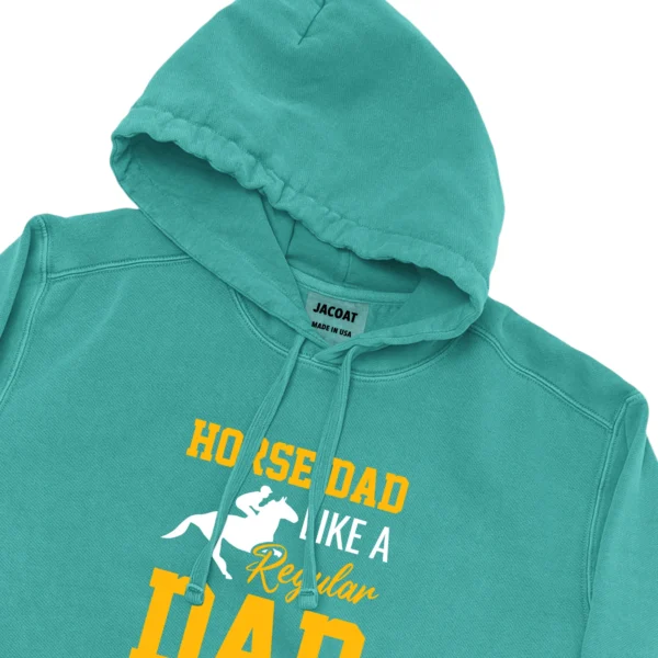 Horse Dad Like A Regular Dad But Cooler Unisex Comfort Colors Hooded Sweatshirt