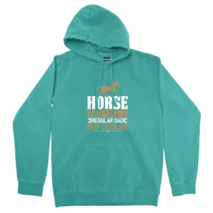 Horse Dad Like A Regular Dad But Cooler Vintage Unisex Comfort Colors Hooded Sweatshirt