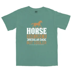 Horse Dad Like A Regular Dad But Cooler Vintage Unisex Comfort Colors T-shirts - Light Green